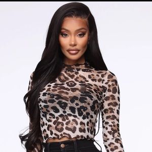 Leopard print see through crop top 🤩